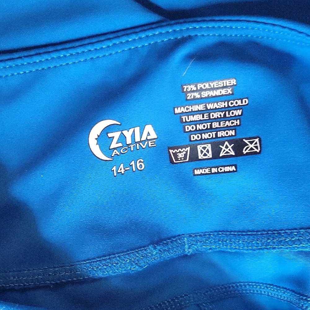 ZYIA ACTIVE Bright Blue Leggings - Picture 2 of 5